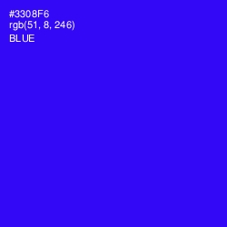 #3308F6 - Blue Color Image