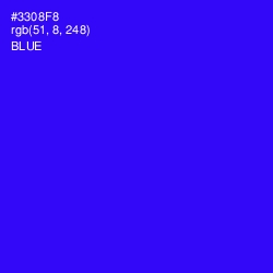 #3308F8 - Blue Color Image