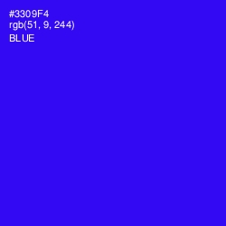 #3309F4 - Blue Color Image