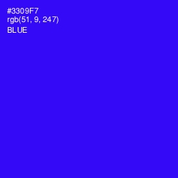 #3309F7 - Blue Color Image