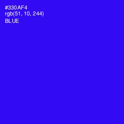 #330AF4 - Blue Color Image