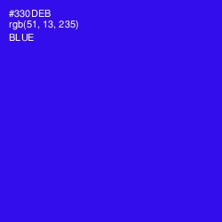 #330DEB - Blue Color Image