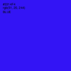 #3314F4 - Blue Color Image