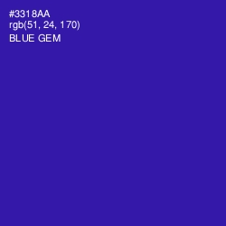 #3318AA - Blue Gem Color Image