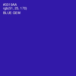 #3319AA - Blue Gem Color Image
