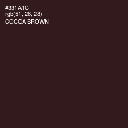 #331A1C - Cocoa Brown Color Image