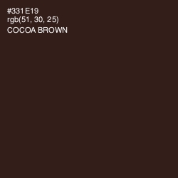 #331E19 - Cocoa Brown Color Image