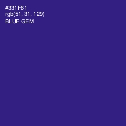 #331F81 - Blue Gem Color Image