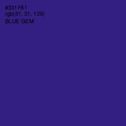 #331F81 - Blue Gem Color Image