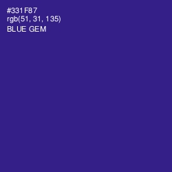 #331F87 - Blue Gem Color Image