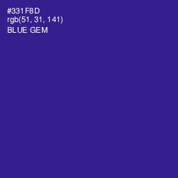 #331F8D - Blue Gem Color Image