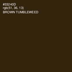#33240D - Brown Tumbleweed Color Image