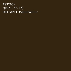 #33250F - Brown Tumbleweed Color Image