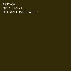 #332A07 - Brown Tumbleweed Color Image