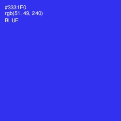 #3331F0 - Blue Color Image