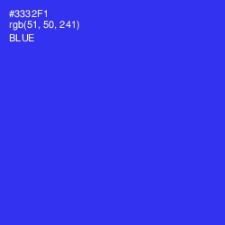 #3332F1 - Blue Color Image