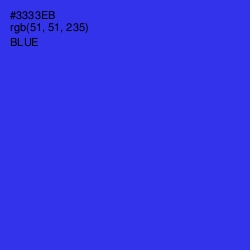 #3333EB - Blue Color Image