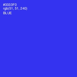 #3333F0 - Blue Color Image