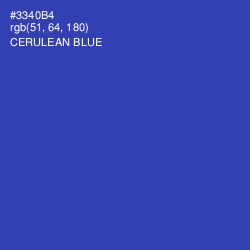 #3340B4 - Cerulean Blue Color Image