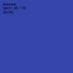 #3344AA - Azure Color Image