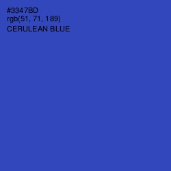 #3347BD - Cerulean Blue Color Image