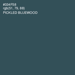 #334F58 - Pickled Bluewood Color Image