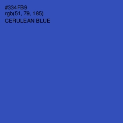 #334FB9 - Cerulean Blue Color Image