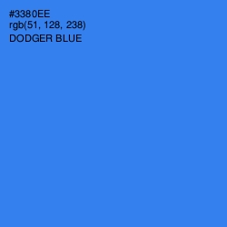 #3380EE - Dodger Blue Color Image
