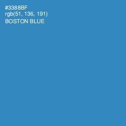 #3388BF - Boston Blue Color Image