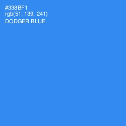 #338BF1 - Dodger Blue Color Image