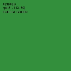 #338F3B - Forest Green Color Image