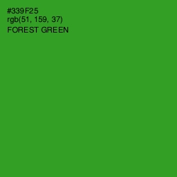 #339F25 - Forest Green Color Image