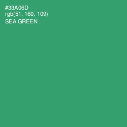 #33A06D - Sea Green Color Image