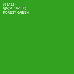 #33A221 - Forest Green Color Image