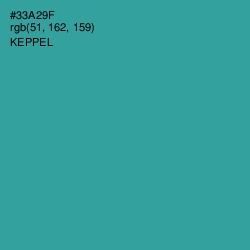 #33A29F - Keppel Color Image