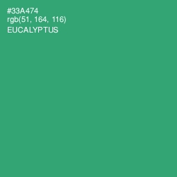 #33A474 - Eucalyptus Color Image