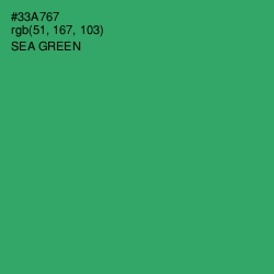 #33A767 - Sea Green Color Image