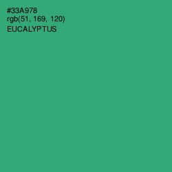 #33A978 - Eucalyptus Color Image