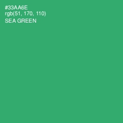 #33AA6E - Sea Green Color Image