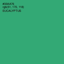 #33AA76 - Eucalyptus Color Image