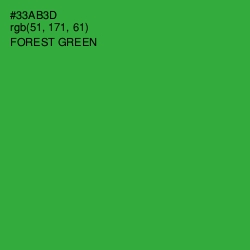 #33AB3D - Forest Green Color Image