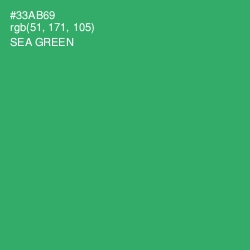 #33AB69 - Sea Green Color Image