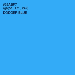 #33ABF7 - Dodger Blue Color Image
