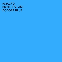 #33ACFD - Dodger Blue Color Image