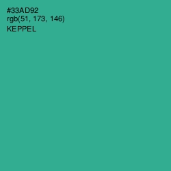 #33AD92 - Keppel Color Image