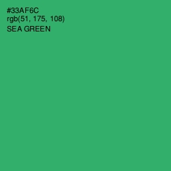 #33AF6C - Sea Green Color Image