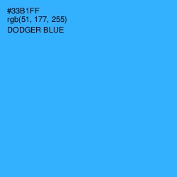 #33B1FF - Dodger Blue Color Image