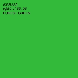 #33BA3A - Forest Green Color Image