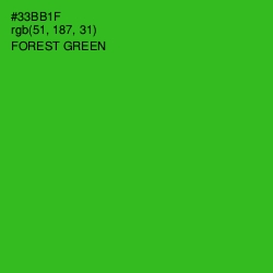 #33BB1F - Forest Green Color Image