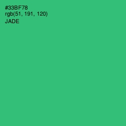 #33BF78 - Jade Color Image